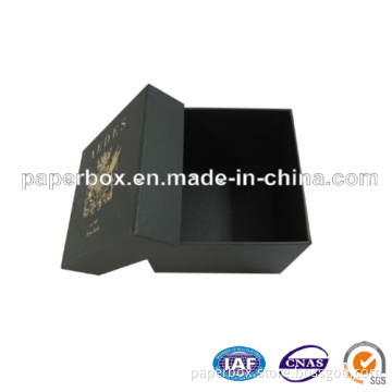 Black Card Paper Box with Gold Stamping